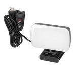LED Fill Lights Clip On Type 360° Rotatable 10 Levels Adjustable Lamp for Video Conference