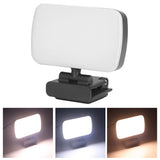 LED Fill Lights Clip On Type 360° Rotatable 10 Levels Adjustable Lamp for Video Conference