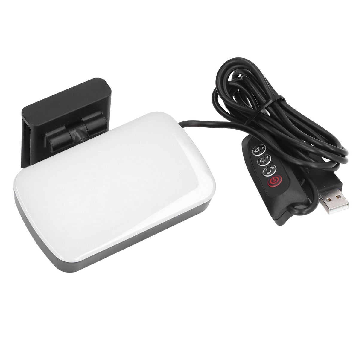 LED Fill Lights Clip On Type 360° Rotatable 10 Levels Adjustable Lamp for Video Conference