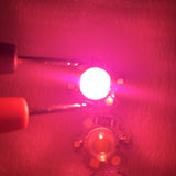 LED Chip Bulb High Brightness Energy Saving DIY Lamp Beads with Aluminum Plate for 1W 12V Headlights Cabinet LightsPink Light - Extra Image