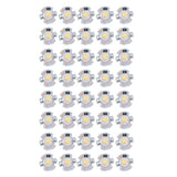 40pcs LED Chip Bulb 1W 24V 16mm/0.6in Aluminum Base Low Power Consumption Lamp Beads for Flashlights HeadlightsWarm Light