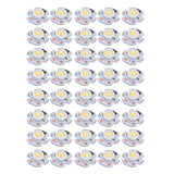 40pcs LED Chip Bulb 1W 24V 16mm/0.6in Aluminum Base Low Power Consumption Lamp Beads for Flashlights HeadlightsWarm Light