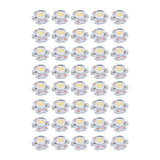 40pcs LED Chip Bulb 1W 24V 16mm/0.6in Aluminum Base Low Power Consumption Lamp Beads for Flashlights HeadlightsWarm Light