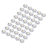 40pcs LED Chip Bulb 1W 24V 16mm/0.6in Aluminum Base Low Power Consumption Lamp Beads for Flashlights HeadlightsWarm Light