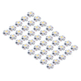 40pcs LED Chip Bulb 1W 24V 16mm/0.6in Aluminum Base Low Power Consumption Lamp Beads for Flashlights HeadlightsWarm Light