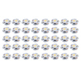 40pcs LED Chip Bulb 1W 24V 16mm/0.6in Aluminum Base Low Power Consumption Lamp Beads for Flashlights HeadlightsWarm Light
