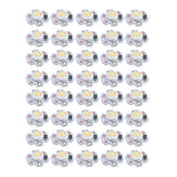 40pcs LED Chip Bulb 1W 24V 16mm/0.6in Aluminum Base Low Power Consumption Lamp Beads for Flashlights HeadlightsWarm Light - Low Angle