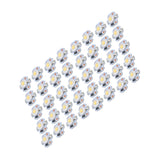 40pcs LED Chip Bulb 1W 24V 16mm/0.6in Aluminum Base Low Power Consumption Lamp Beads for Flashlights HeadlightsWarm Light