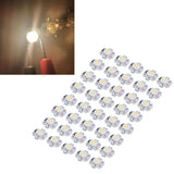 40pcs LED Chip Bulb 1W 24V 16mm/0.6in Aluminum Base Low Power Consumption Lamp Beads for Flashlights HeadlightsWarm Light