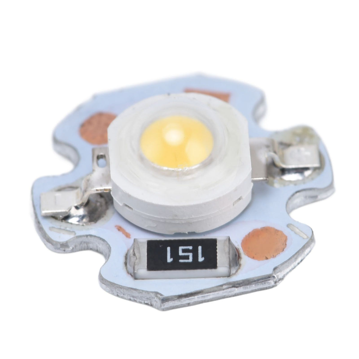 40pcs LED Chip Bulb 1W 24V 16mm/0.6in Aluminum Base Low Power Consumption Lamp Beads for Flashlights HeadlightsWarm Light
