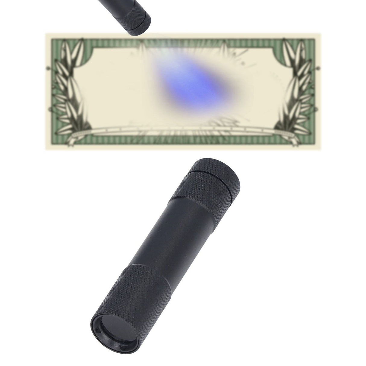 UV Flashlights 365nm Battery Powered Energy Saving Mini Portable UV Light with Black Mirror for Cat Moss Identification