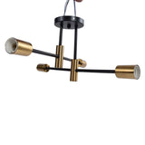 4 Light Ceiling Mount Lamp 360° Rotation Adjustable Wrought Iron Ceiling Light for Dining Room Kitchen Office 110‑220V