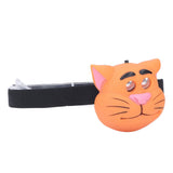 Kids Headlamp Cat Shape 2 Lighting Modes Lightweight Portable Battery Power Supply Plastic Headlight for Camping