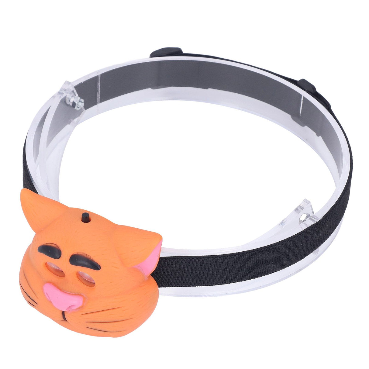 Kids Headlamp Cat Shape 2 Lighting Modes Lightweight Portable Battery Power Supply Plastic Headlight for Camping