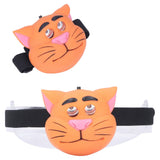 Kids Headlamp Cat Shape 2 Lighting Modes Lightweight Portable Battery Power Supply Plastic Headlight for Camping