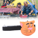 Kids Headlamp Cat Shape 2 Lighting Modes Lightweight Portable Battery Power Supply Plastic Headlight for Camping - Extra Image