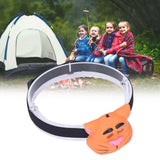 Kids Headlamp Cat Shape 2 Lighting Modes Lightweight Portable Battery Power Supply Plastic Headlight for Camping
