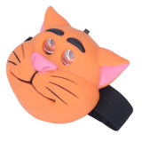 Kids Headlamp Cat Shape 2 Lighting Modes Lightweight Portable Battery Power Supply Plastic Headlight for Camping - Extra Image
