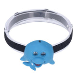 Kids Headlamp Blue Dolphin Shape Eco Friendly Plastic 2 Lighting Modes Portable Battery Powered Headlight for Outdoor