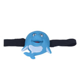 Kids Headlamp Blue Dolphin Shape Eco Friendly Plastic 2 Lighting Modes Portable Battery Powered Headlight for Outdoor