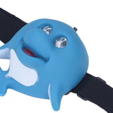 Kids Headlamp Blue Dolphin Shape Eco Friendly Plastic 2 Lighting Modes Portable Battery Powered Headlight for Outdoor - Extra Image