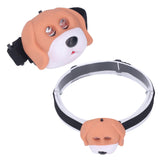 Cartoon LED Headlight Cute Dog Animal Headlamp Portable Eco Friendly Outdoor Headlight for Kids
