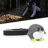 LED Animal Head Lamp 2 Modes Cute Lightweight Child Head Light for Reading Camping