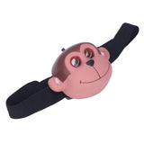 Kids Headlamp Monkey Appearance 2 Lighting Modes Battery Powered Lightweight Plastic LED Headlight for Outdoor Sports - 45-Degree Angle