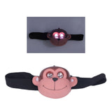 Kids Headlamp Monkey Appearance 2 Lighting Modes Battery Powered Lightweight Plastic LED Headlight for Outdoor Sports - Extra Image
