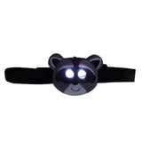 Kids Headlamp Raccoon Appearance 2 Lighting Modes Lightweight Battery Powered Plastic LED Headlight for Children - Extra Image