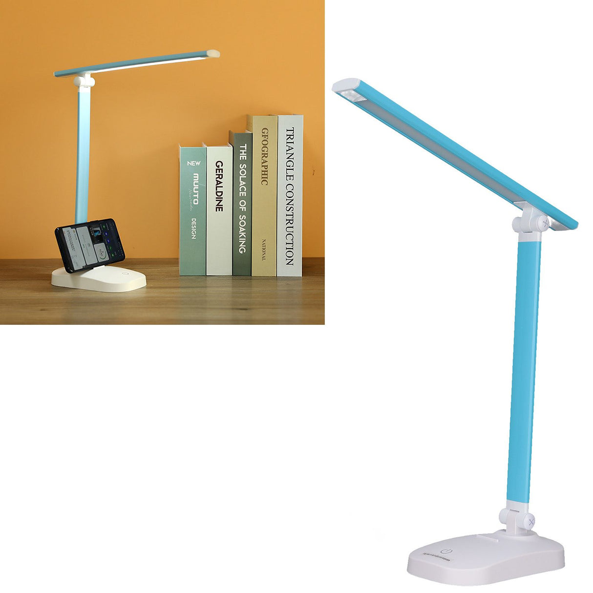 LED Desk Lamp LED USB Charging Warm White Light Three Modes Adjustable Brightness Touch Switch Small Desk Lamp