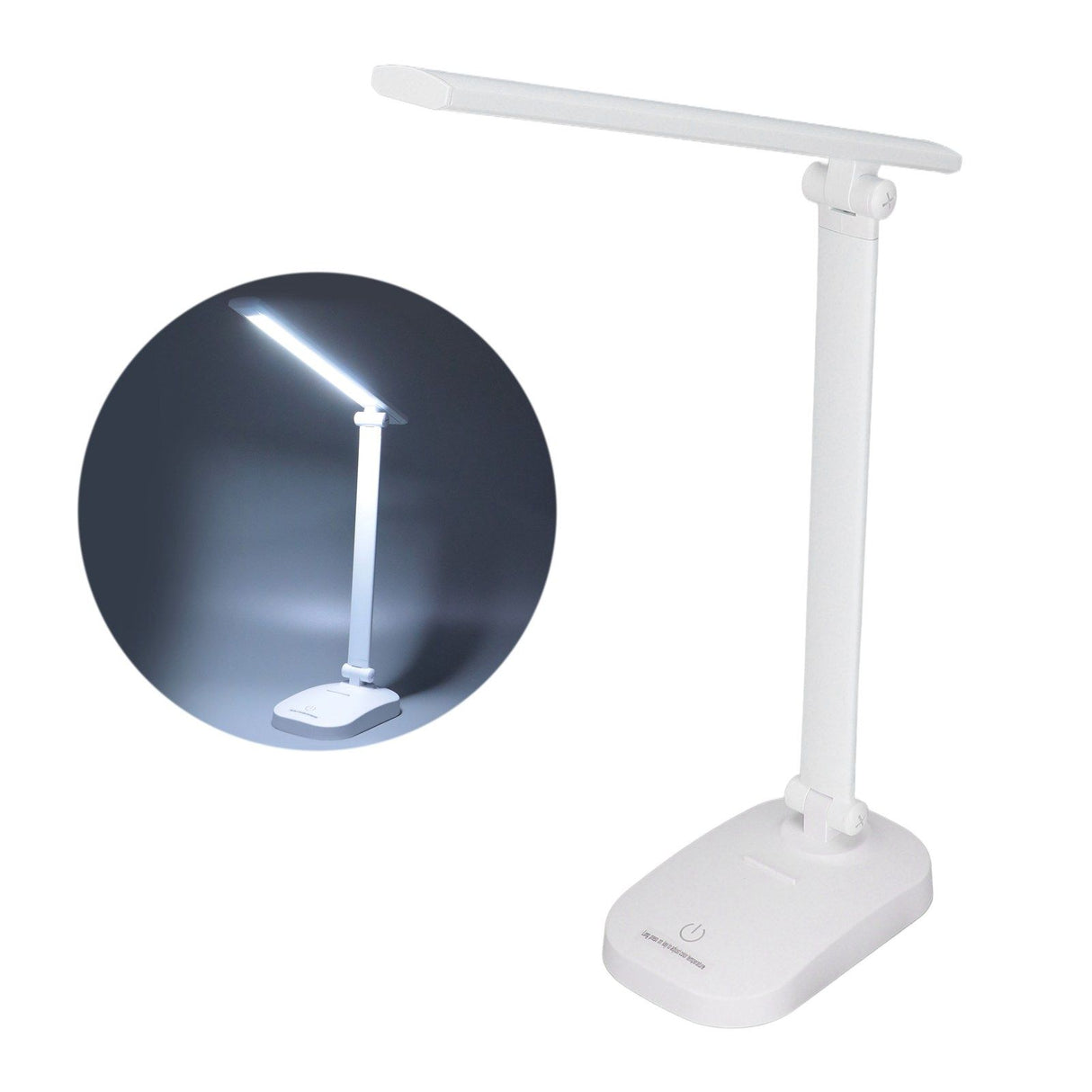 LED Table Lamp Eye Protection Foldable 3 Color Lights USB Rechargeable Table Lamp for Table Workbench Sewing Table