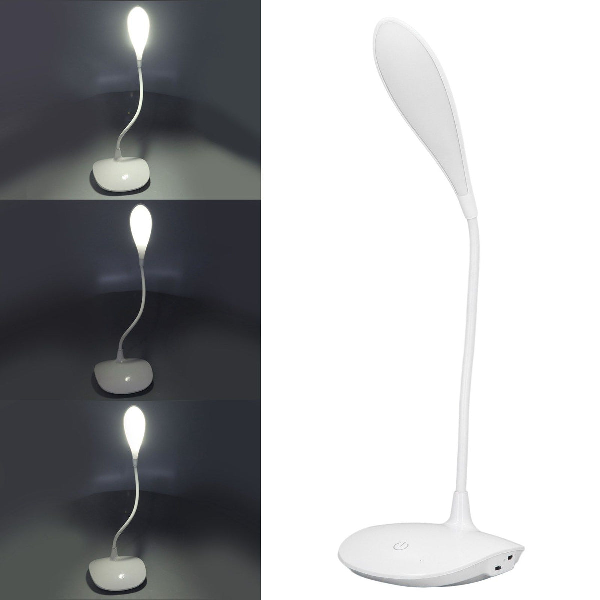 LED Desk Lamp USB Charging Touch Control 3 Modes Gooseneck Table Light for Children Students