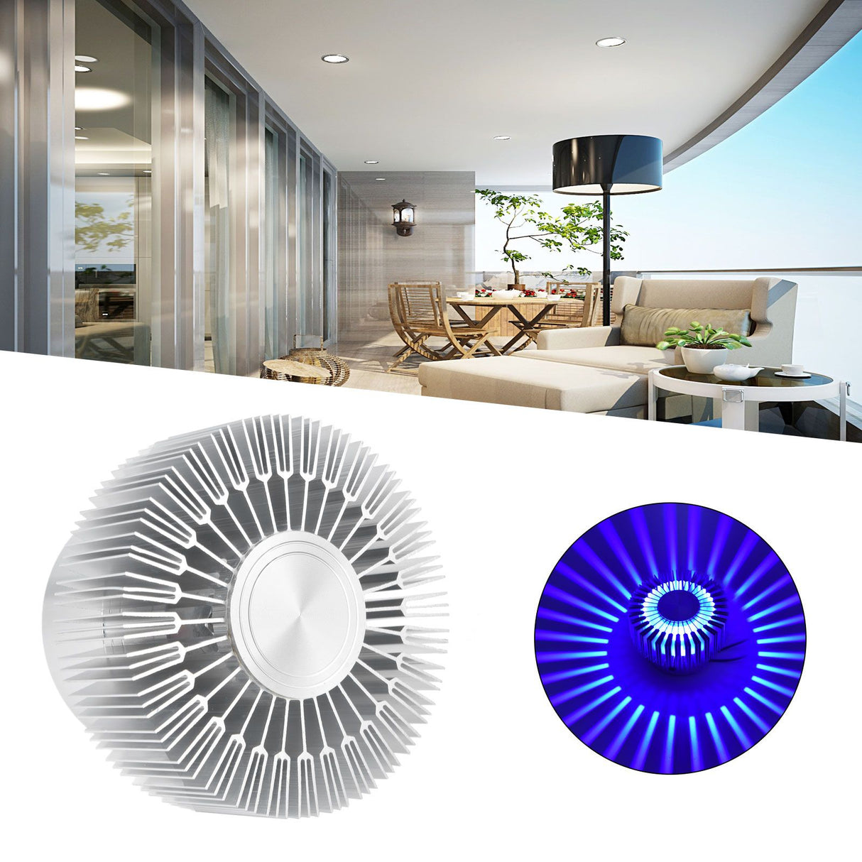 Ceiling Light 3W LED Sun Shaped Ceiling Astigmatism Light Bar Corridor Porch Decoration Ceiling LightHigh End Blue Light