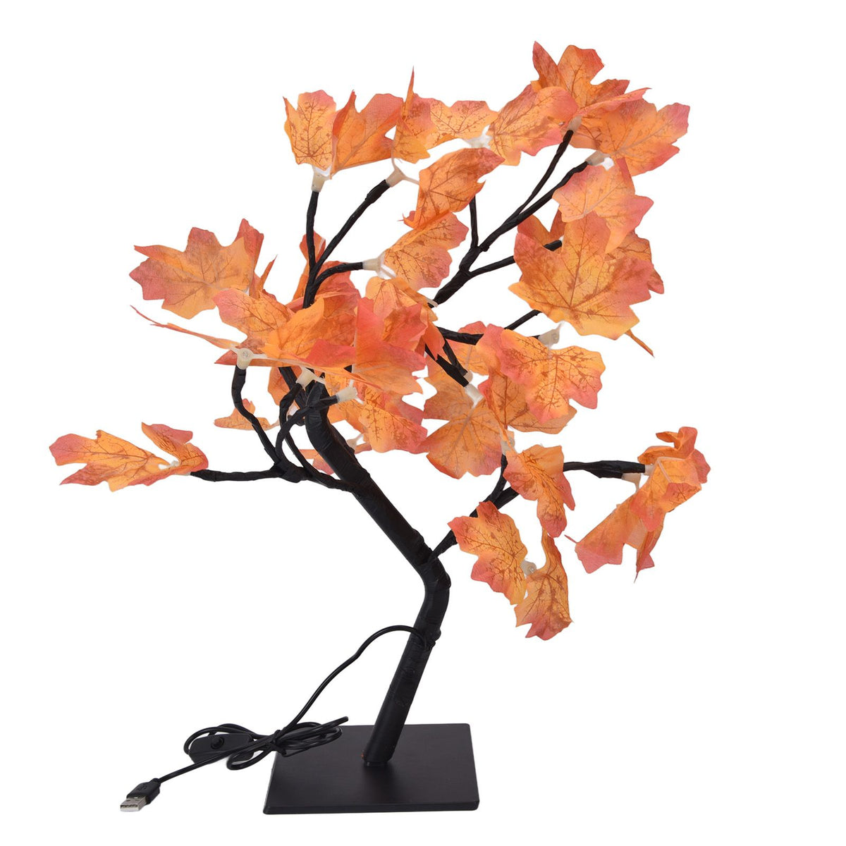 Fall Tree LED 24 Lights Warm Light Beads Romantic Style USB Power Supply Fall Light Up Thanksgiving Tree 5V