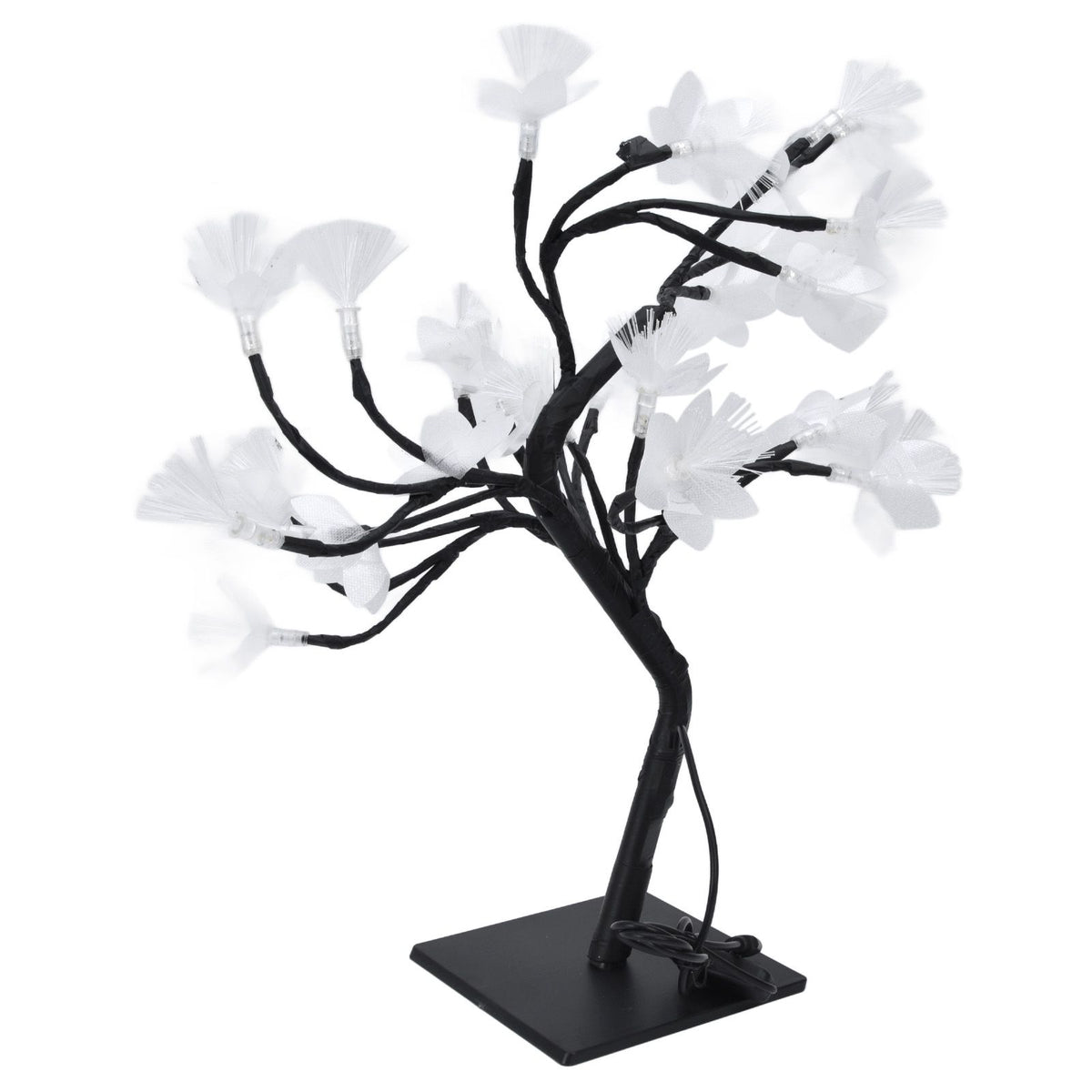 24LED Fiber Optic Tree Lamp USB Powered Simulation Flower Light for Household Decoration
