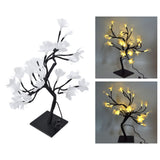24LED Fiber Optic Tree Lamp USB Powered Simulation Flower Light for Household Decoration