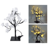 24LED Fiber Optic Tree Lamp USB Powered Simulation Flower Light for Household Decoration