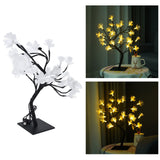 24LED Fiber Optic Tree Lamp USB Powered Simulation Flower Light for Household Decoration