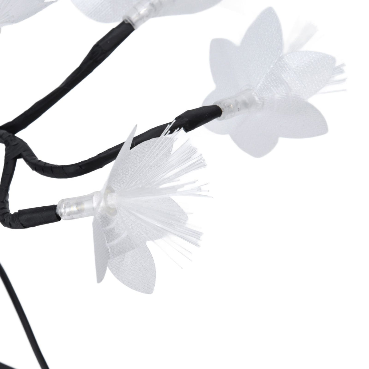 24LED Fiber Optic Tree Lamp USB Powered Simulation Flower Light for Household Decoration