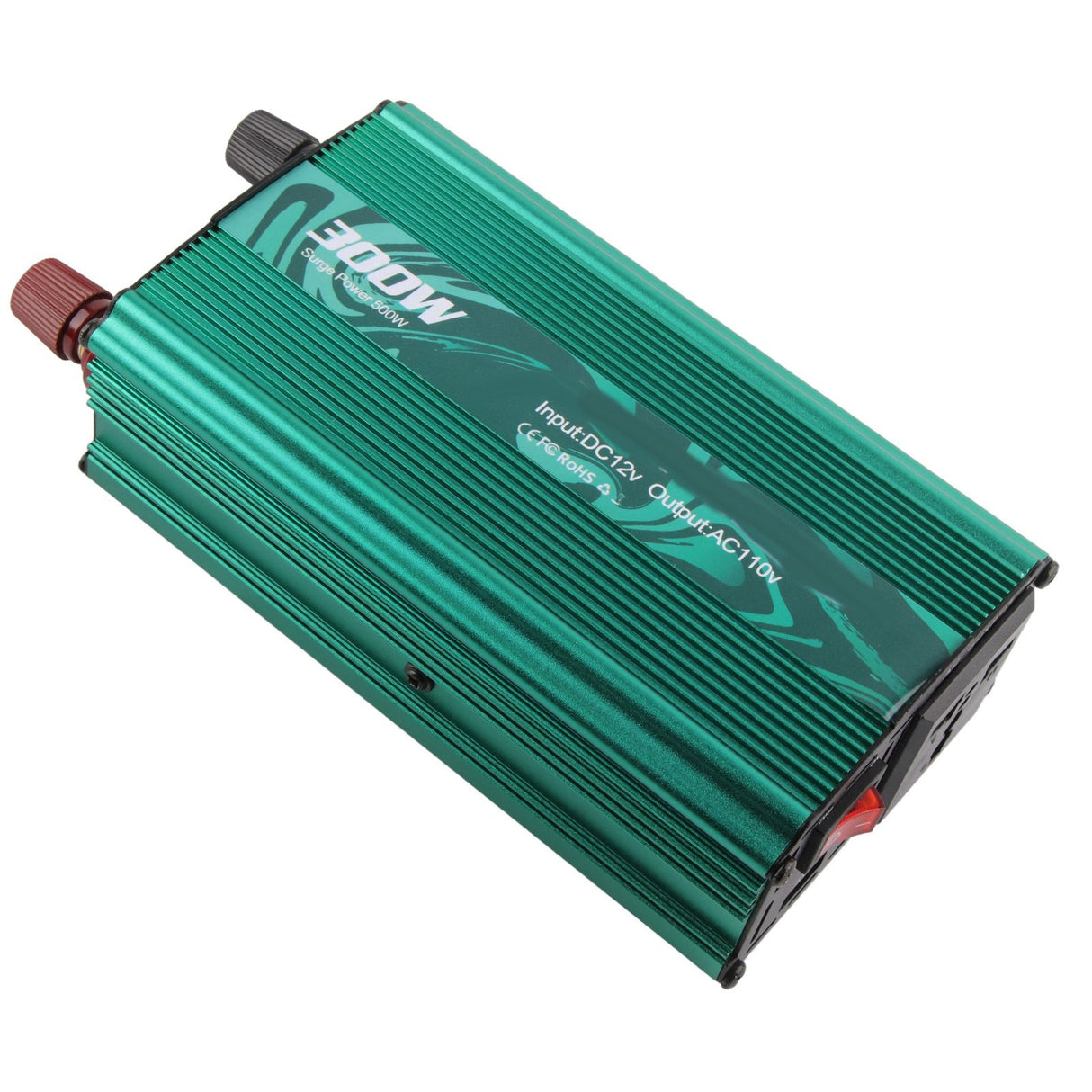 DC to AC Converter Aluminum Alloy Smart Repair Sine Wave Power Inverters 300W 12V to 110V Vert