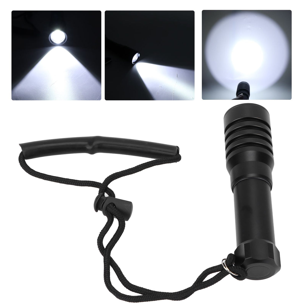5000LM Diving Flashlight Underwater Diving Light 100m Depth Waterproof Torch for Night Fishing Canping