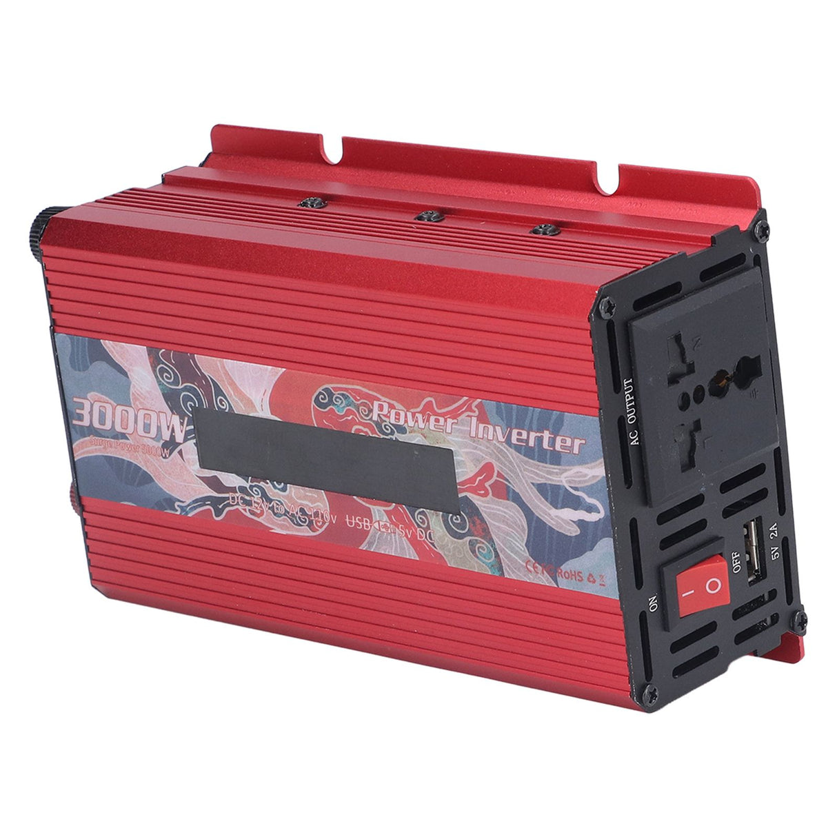 Pure Sine Wave Inverter DC 12V to AC 110V Multifunctional Power Battery Converter for Electrical ApplianceRed