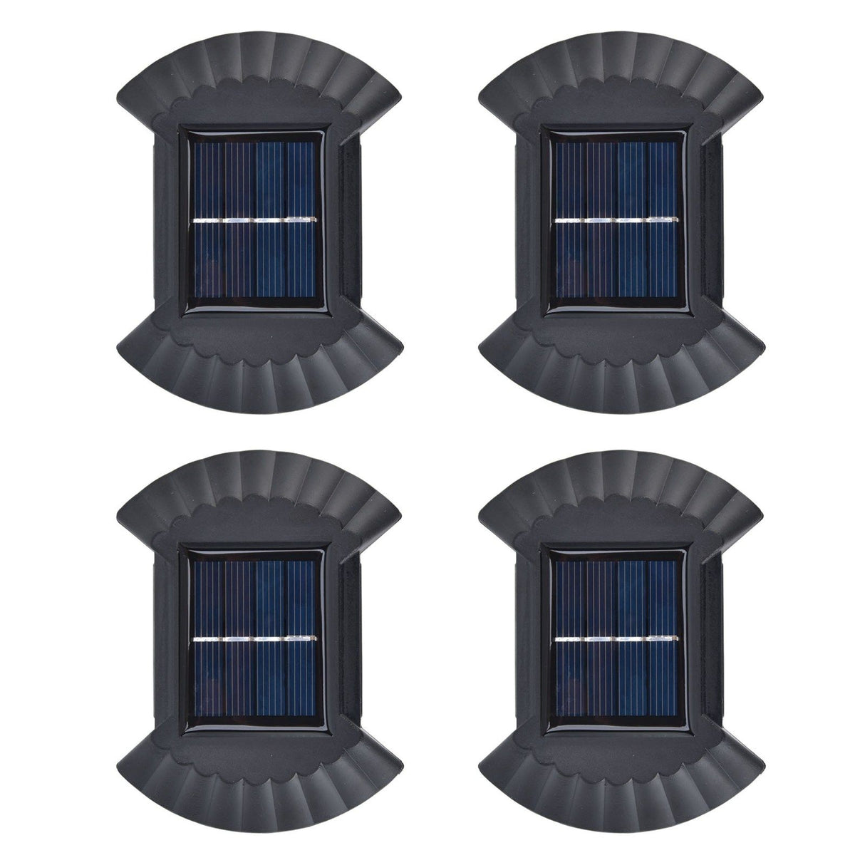 4 Sets Solar Wall Light Waterproof Multifunctional LED Solar Wall Light for Patio Yard Garden Outdoor DrivewayWhite Light