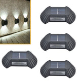4 Sets Solar Wall Light Waterproof Multifunctional LED Solar Wall Light for Patio Yard Garden Outdoor DrivewayWhite Light - Extra Image