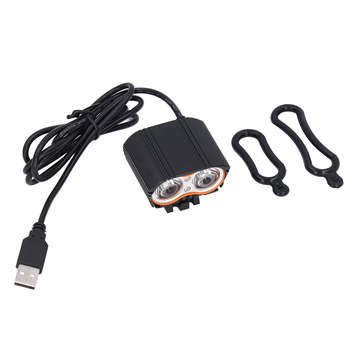 LED Bike Headlamp Aluminum Alloy Super Bright Bicycle Light for Road Racing USB Powered