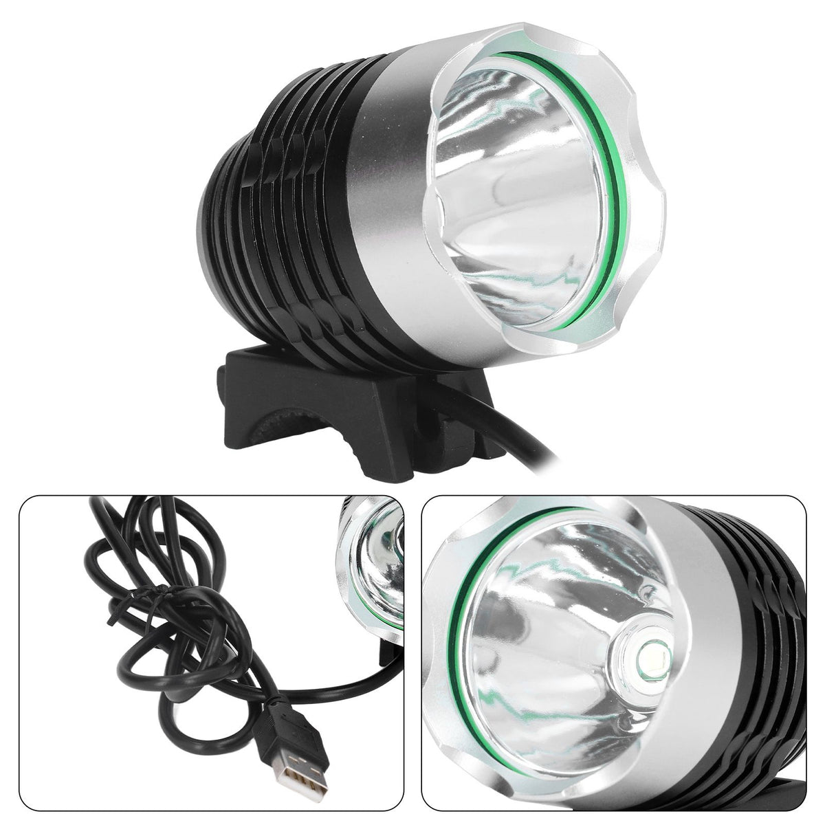 Bike Headlight LED Bicycle Front Head Light Super Bright USB Power Supply for Cycling