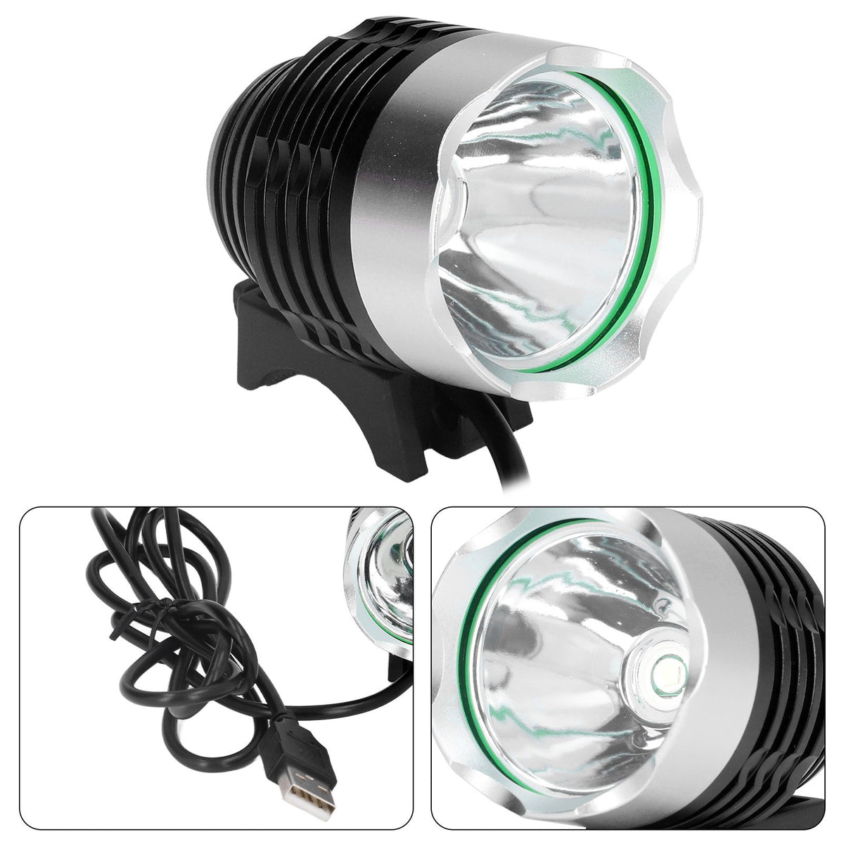 Bike Headlight LED Bicycle Front Head Light Super Bright USB Power Supply for Cycling