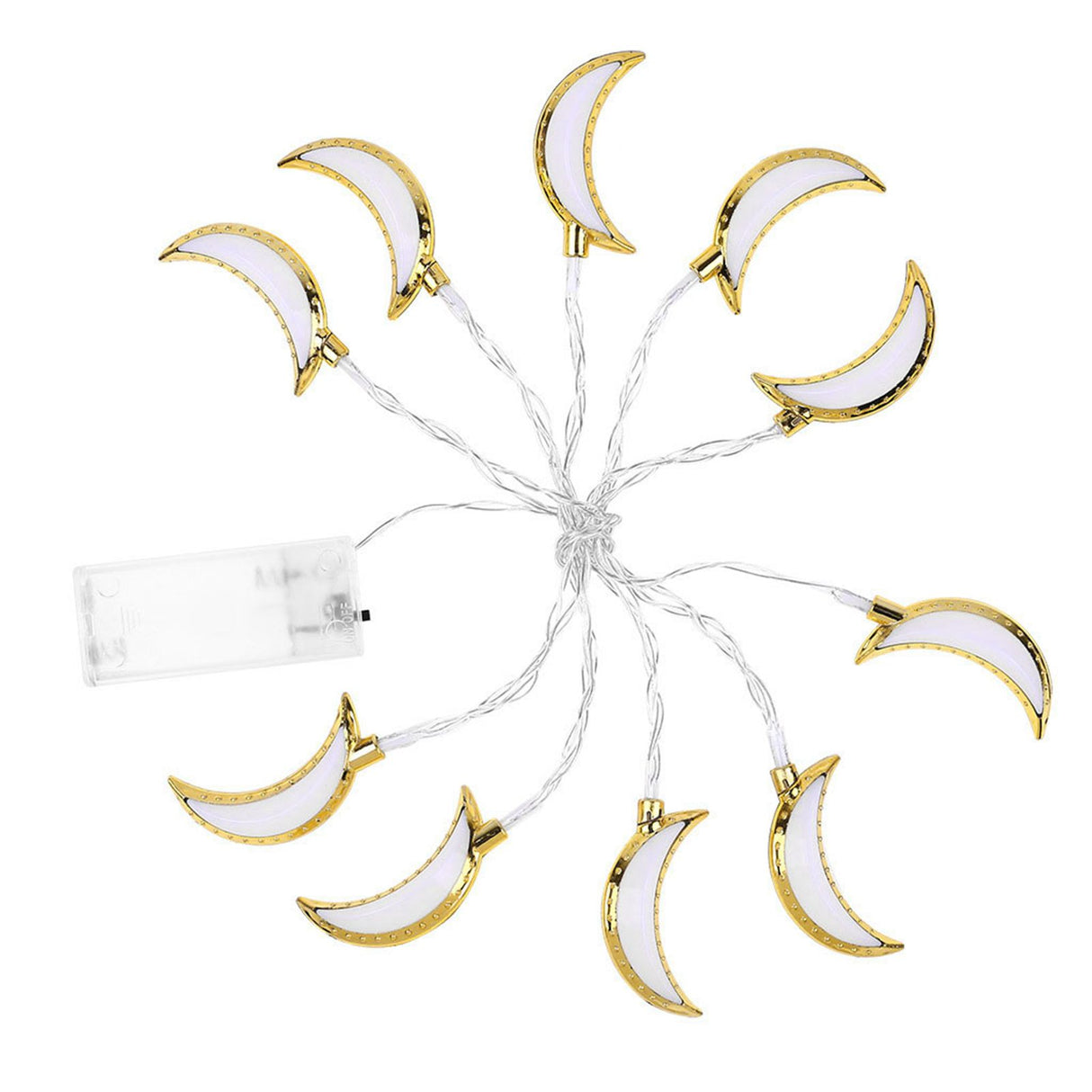 1.5M 10LED Moon String Light Ramadan Eid String Light Festival Decoration Light for Wedding Party