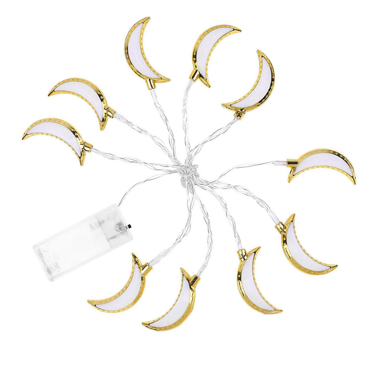 1.5M 10LED Moon String Light Ramadan Eid String Light Festival Decoration Light for Wedding Party